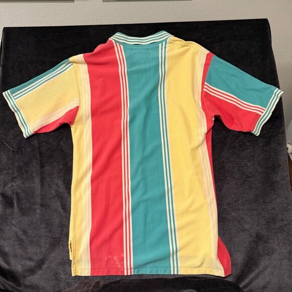 Vintage Striped Polo Shirt Mens Size L 90s Colorblock Golf Dadcore Southport USA - Picture 11 of 16